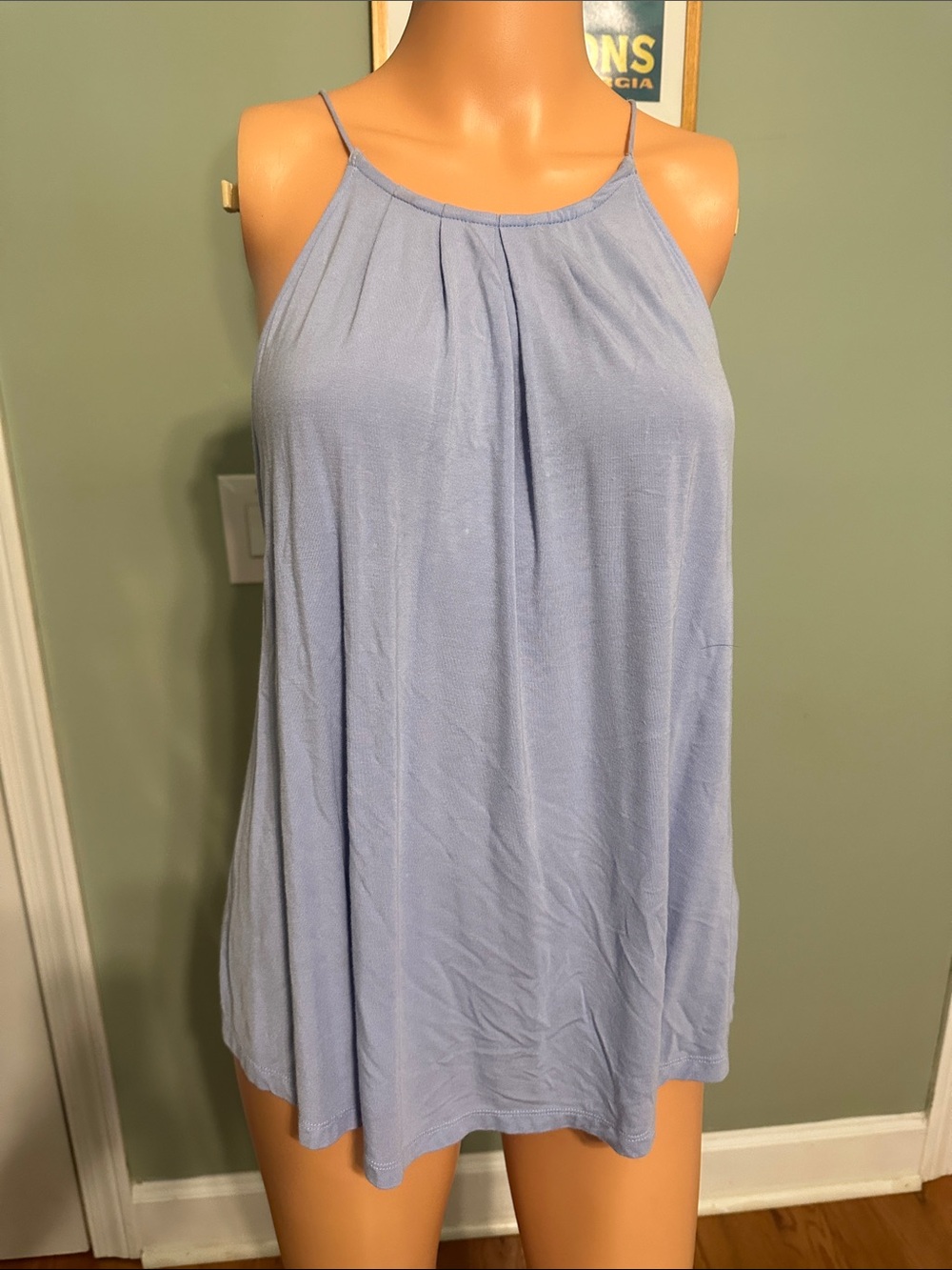 Naked Zebra Pale Blue Adjustable Strap Cami